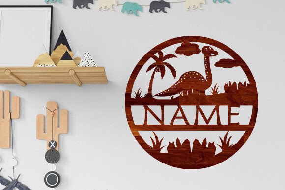 Download Nursery Dinosaur Name Sign Laser Cut Svg - Dinosaur name sign Collection