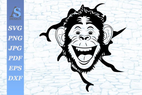 Download Smiling Monkey SVG - Monkey svg Collection
