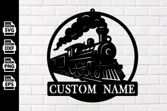 Download Personalized Custom Train Metal Sign - Premium Bundle