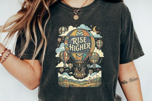 Download Rise Higher Hot Air Balloon Design - Balloon design Collection