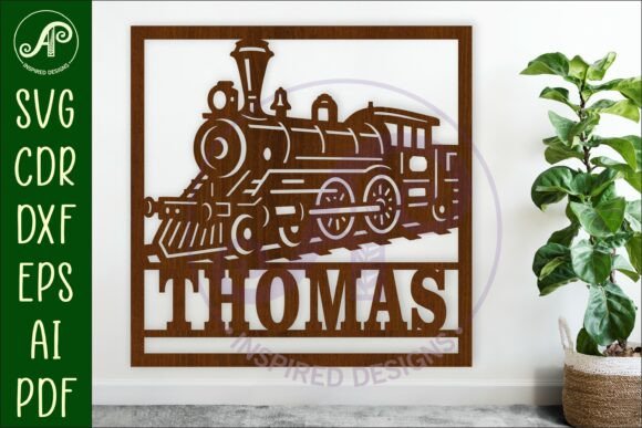 Download Train Name Sign SVG Steam Train Wall Art - Train name sign Collection